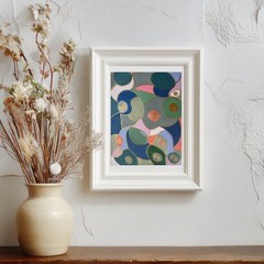 Painting Original Abstract Colorful Art Matted 11×14 Modern Acrylic Jimarieart