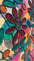 VTG Thalmar Original Textured Painting Framed Colorful Floral Vase Design 28×22