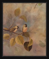 Signed Original Oil Painting on Canvas 20×24 Birds/Branch Floral Nature Artwork