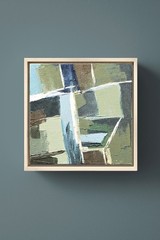 One of a Kind Abstract Oil Painting, Small Framed Textured Art on Canvas Board
