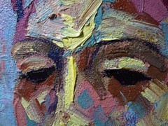 ORIGINAL OIL█PAINTING VINTAGE IMPRESSIONISM█ART REALIST SIGNED█ABSTRACT OUTSIDER