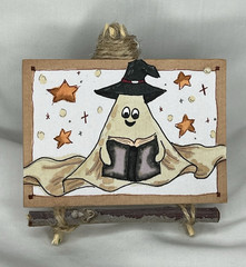 ACEO “Bed time stories” Ghost Alcohol Ink Paper Painting Signed 2026 OOAK