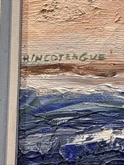 VTG Chincoteague Island Original Oil Painting 1980 Lighthouse Beach OceanSigned
