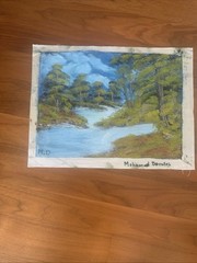 Handmade Nature Oil Paintings on Canvas Paper by MD | Quantity 5 (15.5in x 12in)