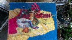 Original Charcoal Still Life on Paper, Art Drawing 24.5″ x 19.75″