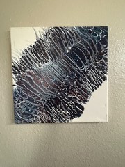 OOAK Abstract Painting on Canvas, Unframed Single Piece Wall Art