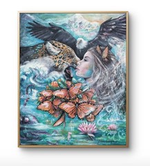 Original Painting Abstract Realism Facing My Fears 16 x 20 Oil on Canvas