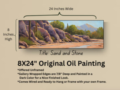 Jeff Love Original Oil Painting Arizona Catalina Mountains Tucson Saguaro Cactus