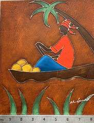 Original Oil Painting «Rowing in the Caribbean»