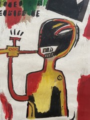 2 X Jean Michel Basquiat Original Painting Drawings Graffiti Street Art NYC F67