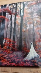 Custom Hand Crafted 15,5 X 11.5 Horror Painting Print- A Walk in the Woods
