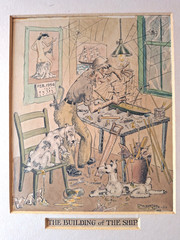 ORIGINAL Pen& Ink WATERCOLOR CARTOON / AFRICAN AMERICAN ARTIST W. SANFORD 1956