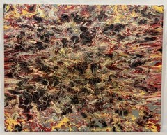 Contemporary Original Aundra Stubbs Abstract Thick Acrylic Pour Painting Signed