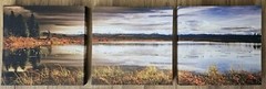 Landscape Painting 12in×12in×1.5in, #1Forest Lake #2Swan Lake #3Sunset Scenery