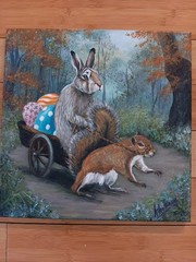 Original Paintings » Egg Delivery» by kholland 14×14