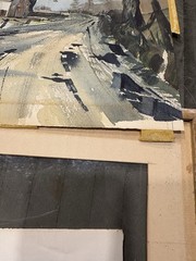 Rochester New York “Fall” Realism Watercolor Painting New England School C 1958