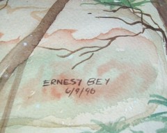 Water Color Painting Buffalo Soldiers Tenth Cavalry by Ernest Bey 6/9/96