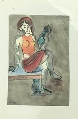 Lien Nguyen BOLD INDEPENCENCE IN A CHANGE Gorig watercolor rice paper10x15 cm