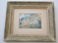 MYSTERY ARTIST PAINTING FIGURE AND CHERUBS ANGELS MODERNISM Mid Century Vintage