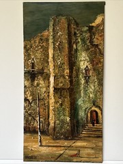 Abruzzi Painting Mid Century Surrealist Modernist Architecture Vintage Famous