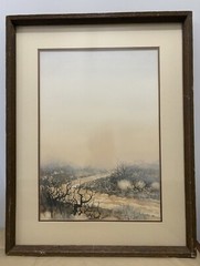 Original Watercolor Arid Landscape PAIR