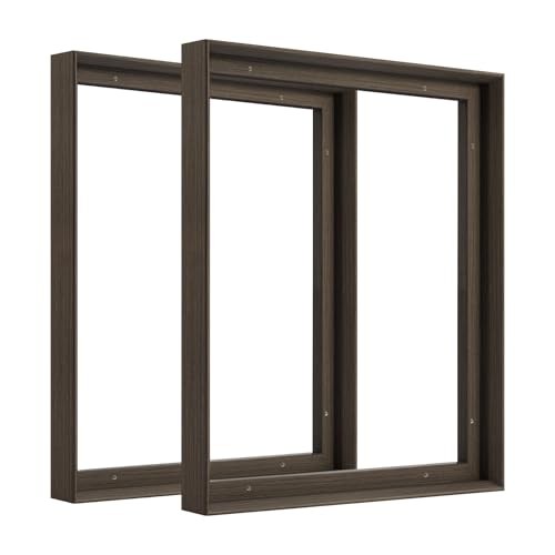 Canvas Floater Frame for 11×14 Art Print Oil Paintings, 11×14″ Walnut Woodgrain