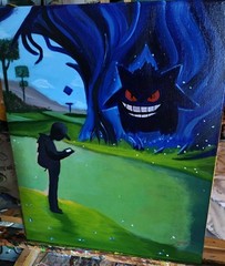 Pokémon Gengar Acrylic Canvas Paint Art