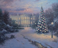 Thomas Kinkade ~ Lights of Liberty 20×24 S/N Oil on Canvas Double Signed