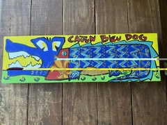 Joann Sexton Attributed New Orleans Cajun Blue Dog Mixed Media Canvas 24×7