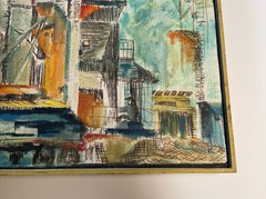 Industrial Factory Painting Machinery Urban Modernism Expressionism Abstract 69