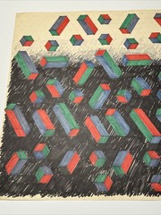 ABSTRACT DRAWING 1970’S PROFESSOR LUBENSKY POP MODERNIST CHICAGO KANSAS LISTED