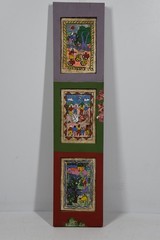 Vintage Mexican Folk Art Mexico Art Painting Series Hand Painted Rooster Farm