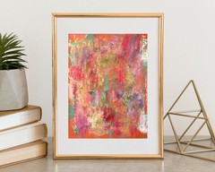 Painting Original Abstract Art Matted 11×14 Colorful Modern Acrylic Jimarieart