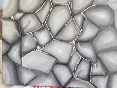 Original Acrylic on Canvas–Interesting Abstact «Grey Scale in the Way»