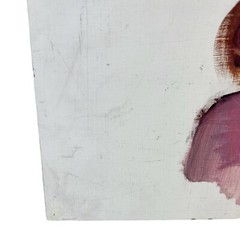 Vintage Original Portrait Art Painting Young Woman Female Girl Head 1950s 1960s
