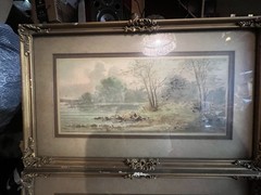 Pair Of Framed Circa 1900 Watercolors