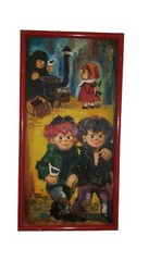 Vintage Oil On Canvas Painting Paris Street Children Signed 1962