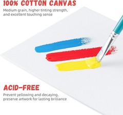 Simetufy 12 Pack 8×10 Canvas Boards for Painting, Blank Flat Canvas Panels Art P