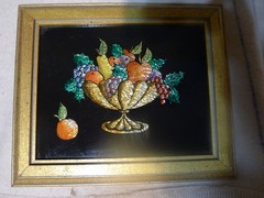 Milton Bond Island Reverse Glass Painting Framed Folk Art 1994