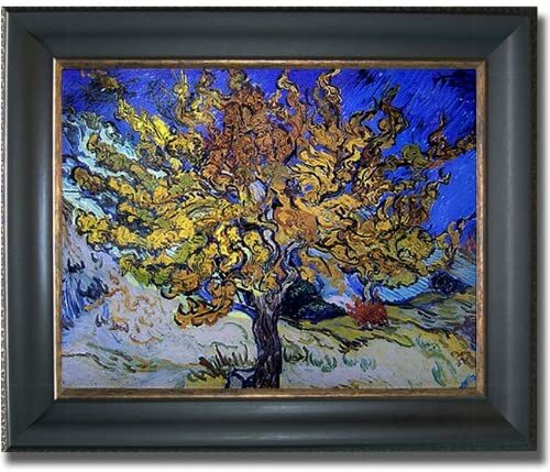 Black & Gold Framed Mulberry Tree by Van Gogh Canvas Artwork (22 in x 28 in)