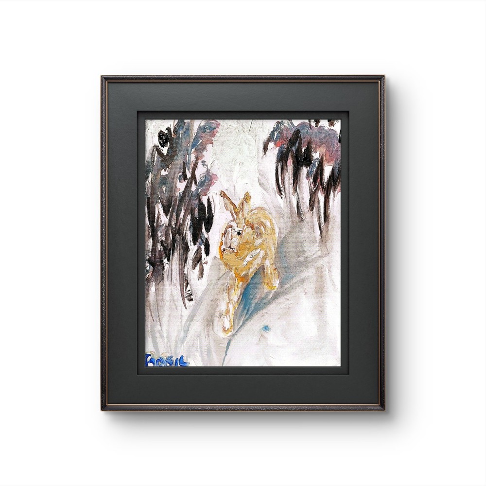 Hare Run Original Expressionism Acrylic Abstract Canvas