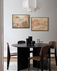 Canvas Floater Frame for 11×14 Art Print Oil Paintings, 11×14″ Walnut Woodgrain