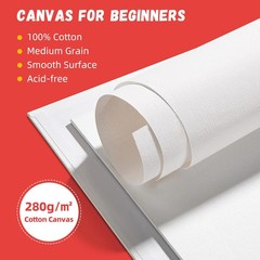 Simetufy 12 Pack 8×10 Canvas Boards for Painting, Blank Flat Canvas Panels Art P