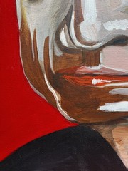 Faris Art: Johnny Cash: 22×28: Neo Expressionism Original Artwork on Canvas