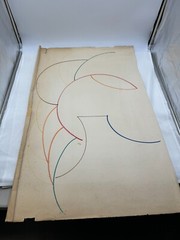 JOHN BEARDMAN ABSTRACT EXPRESSIONIST Sketch 1971 LARGE 35″ x 23 » Art