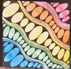 aceo original art glitter watercolor