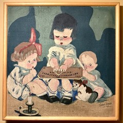 Antique Ouija painting Charles Twelvetrees illustration 1921