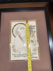 FRAMED MATTED MOUSIE ART NOUVEAU STYLE MARDI GRAS NEW ORLEAN 2001 SIGNED PRINT