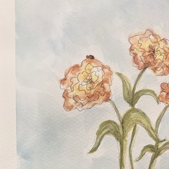 Original Watercolor Painting 9×12 – “A Spring Quest” – Floral Nature Art Signed
