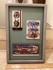Rare Orig. Raymond Jonson Listed Artist Signedx2 2PolyAcrylic/1Oil 3in1 Painting